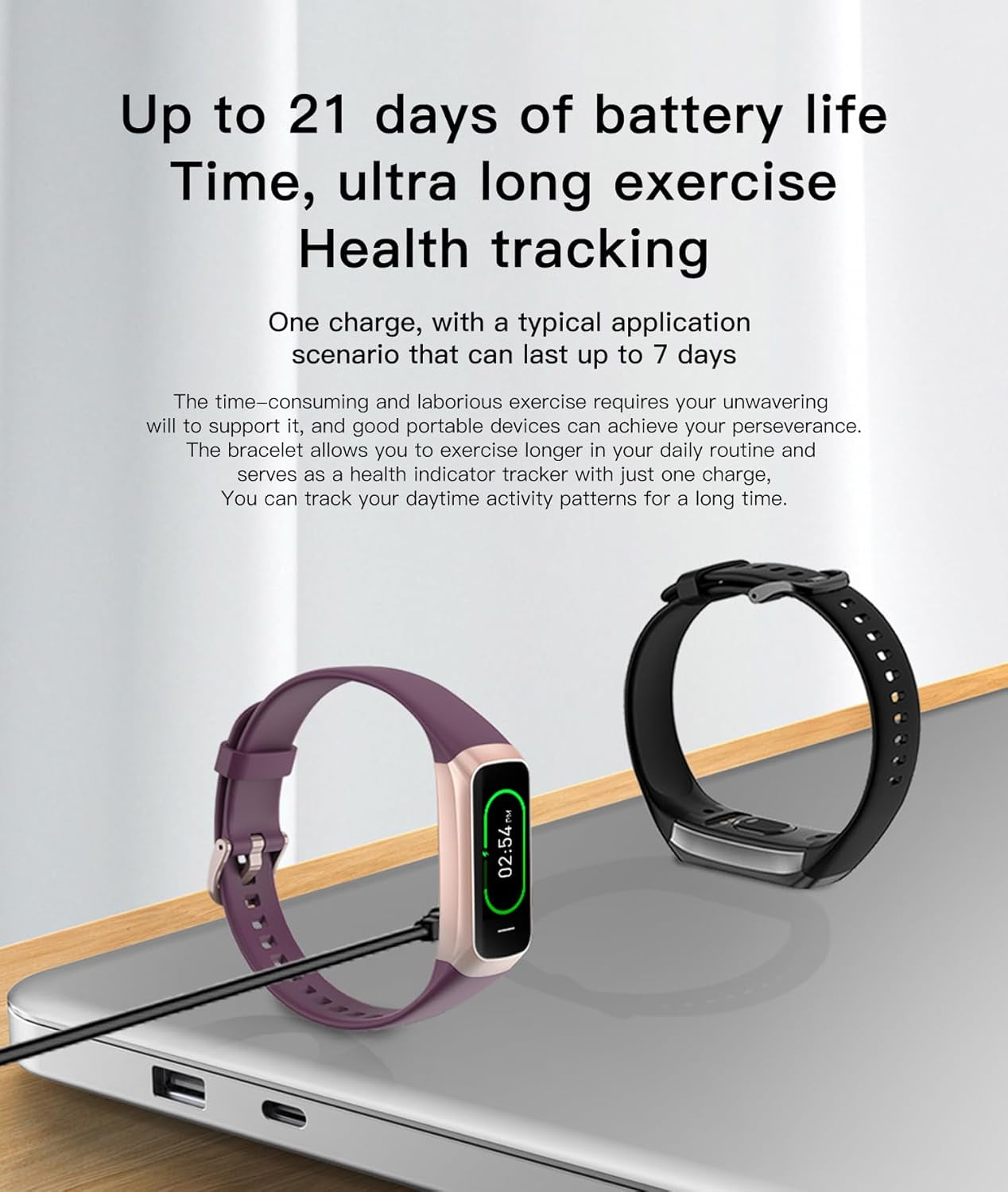 Stay Fit and Stylish with the C60 Slim Fitness Tracker - Heart Rate, Blood Pressure Monitor & 25 Sports Modes!