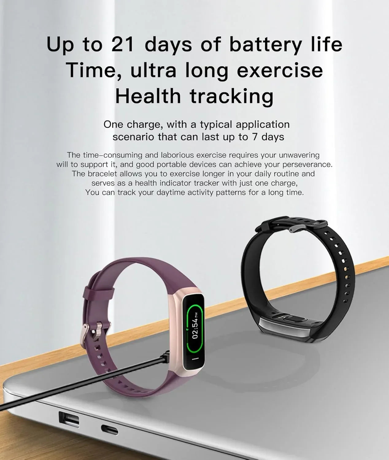 Stay Fit and Stylish with the C60 Slim Fitness Tracker - Heart Rate, Blood Pressure Monitor & 25 Sports Modes!
