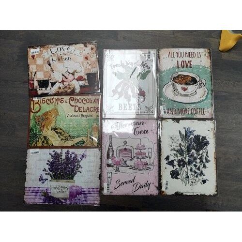 Decorative Wall Art Stickers Cafe Kitchen Dinner Poster Plate.