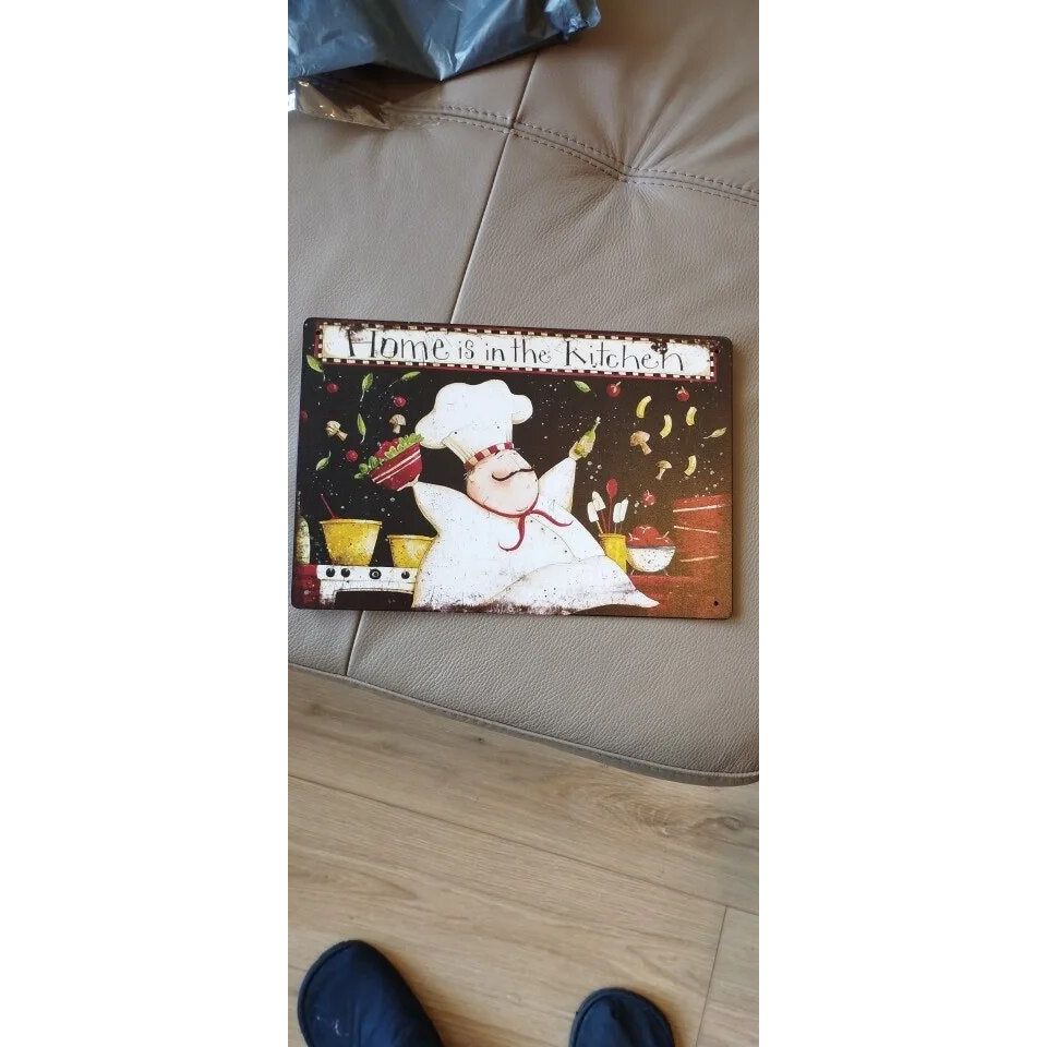 Decorative Wall Art Stickers Cafe Kitchen Dinner Poster Plate.