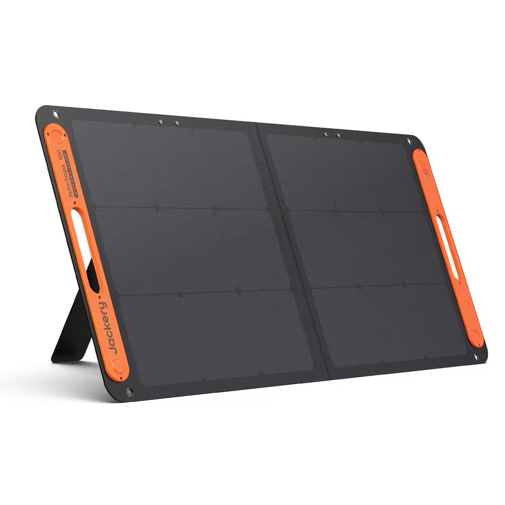 Expandable 2000W Solar Generator – 4000W Peak, LiFePO4 Battery, Dual 100W Panels, Push-Start