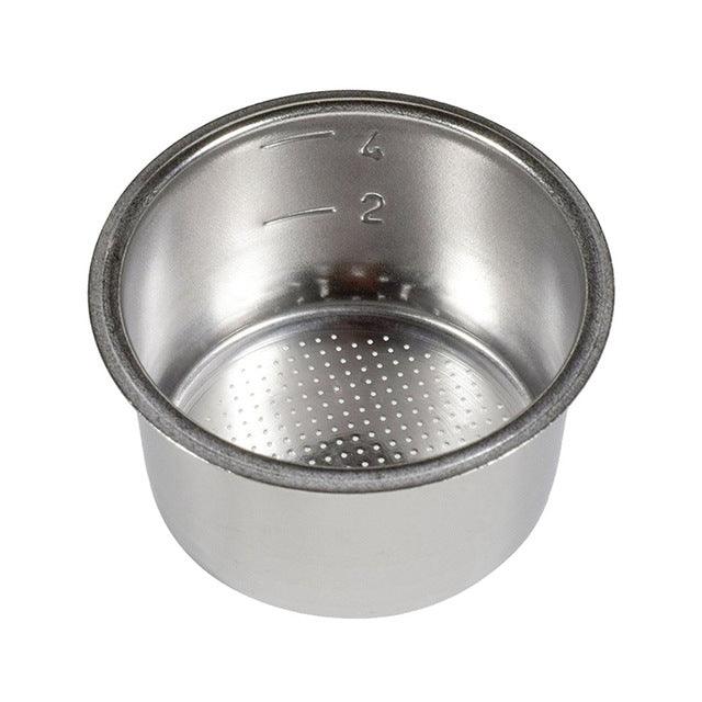a metal pot with a spoon in it