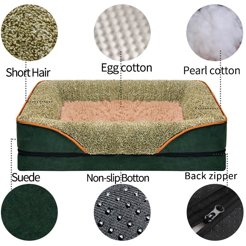 Dropshipping 2023 Best Selling Products Zipper Dog Beds Kennel Bed Mat Winter Large Dog Sofa Bed Dog Washable Mat For Small Dog.