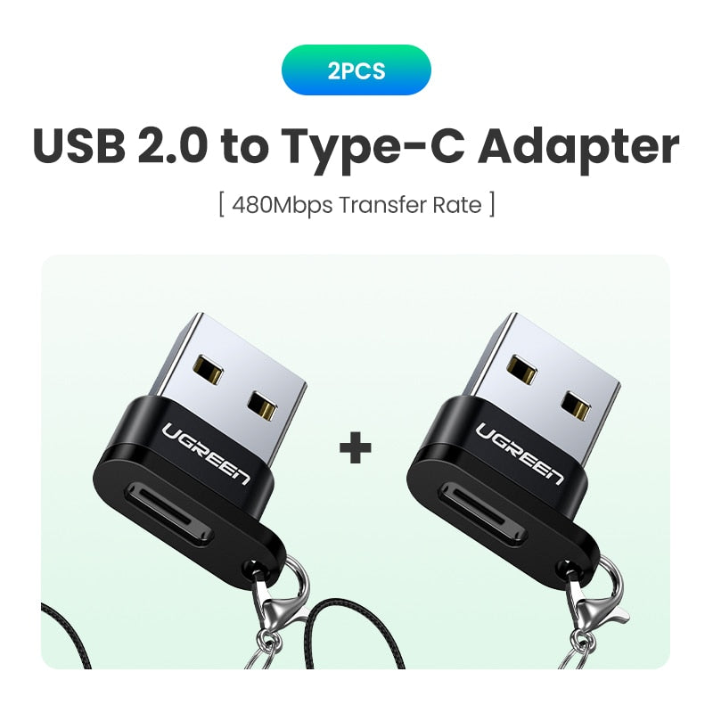 UGREEN USB C Adapter USB 3.0 2.0 Male to USB 3.1 Type C Female Type-C Adapter for Laptop Samsung Xiaomi 10 Earphone USB Adapter.