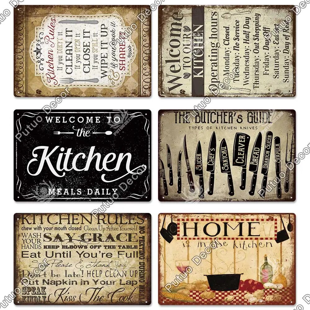 Decorative Wall Art Stickers Cafe Kitchen Dinner Poster Plate.
