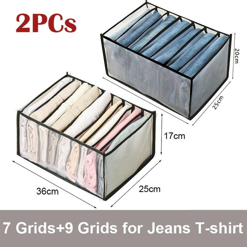 2/3PCs Underwear Drawer Organizer Storage Box Foldable Closet Organizers Drawer Divider Storage Boxes for Underpants Socks Bra.