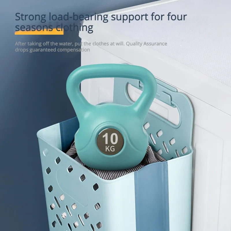 Folding Bathroom Laundry Basket Wall-mounted dirty clothes storage baskets.