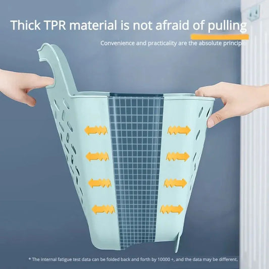 Folding Bathroom Laundry Basket Wall-mounted dirty clothes storage baskets.