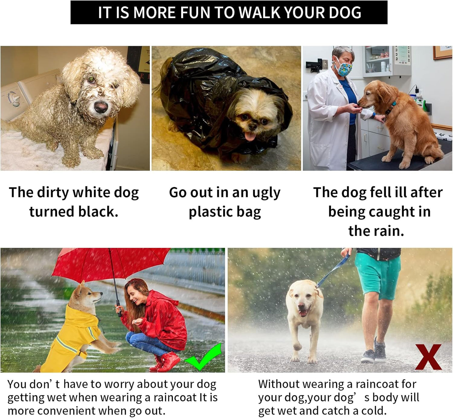 Stylish and Functional Dog Raincoat - Waterproof & Reflective, Perfect for Large Breeds in Vibrant Yellow