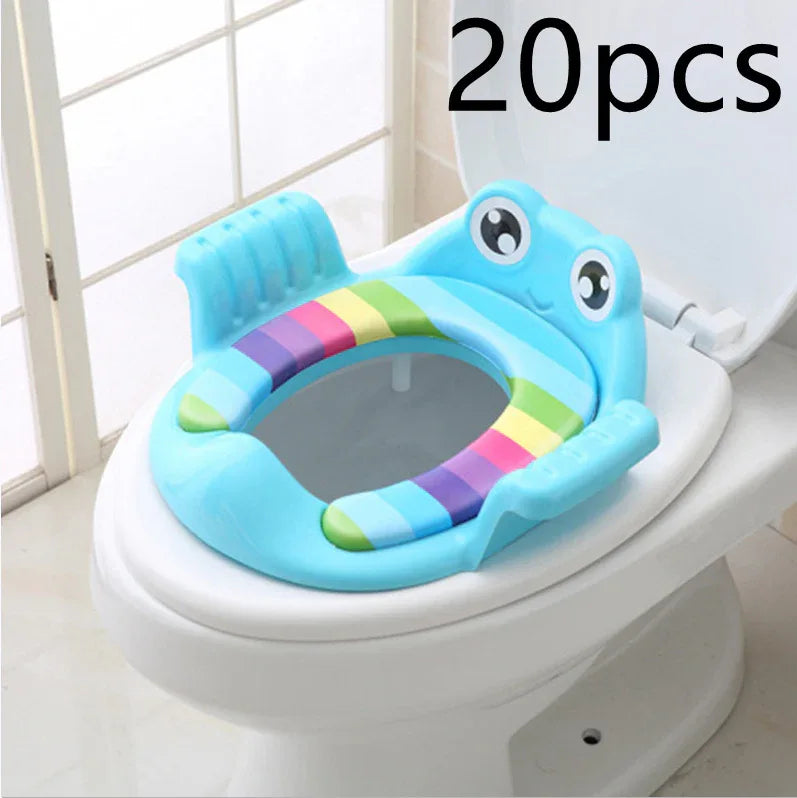 Adjustable Baby Toilet Seat for Children 1-6 Years - Soft PP Material, Non-Slip Stability