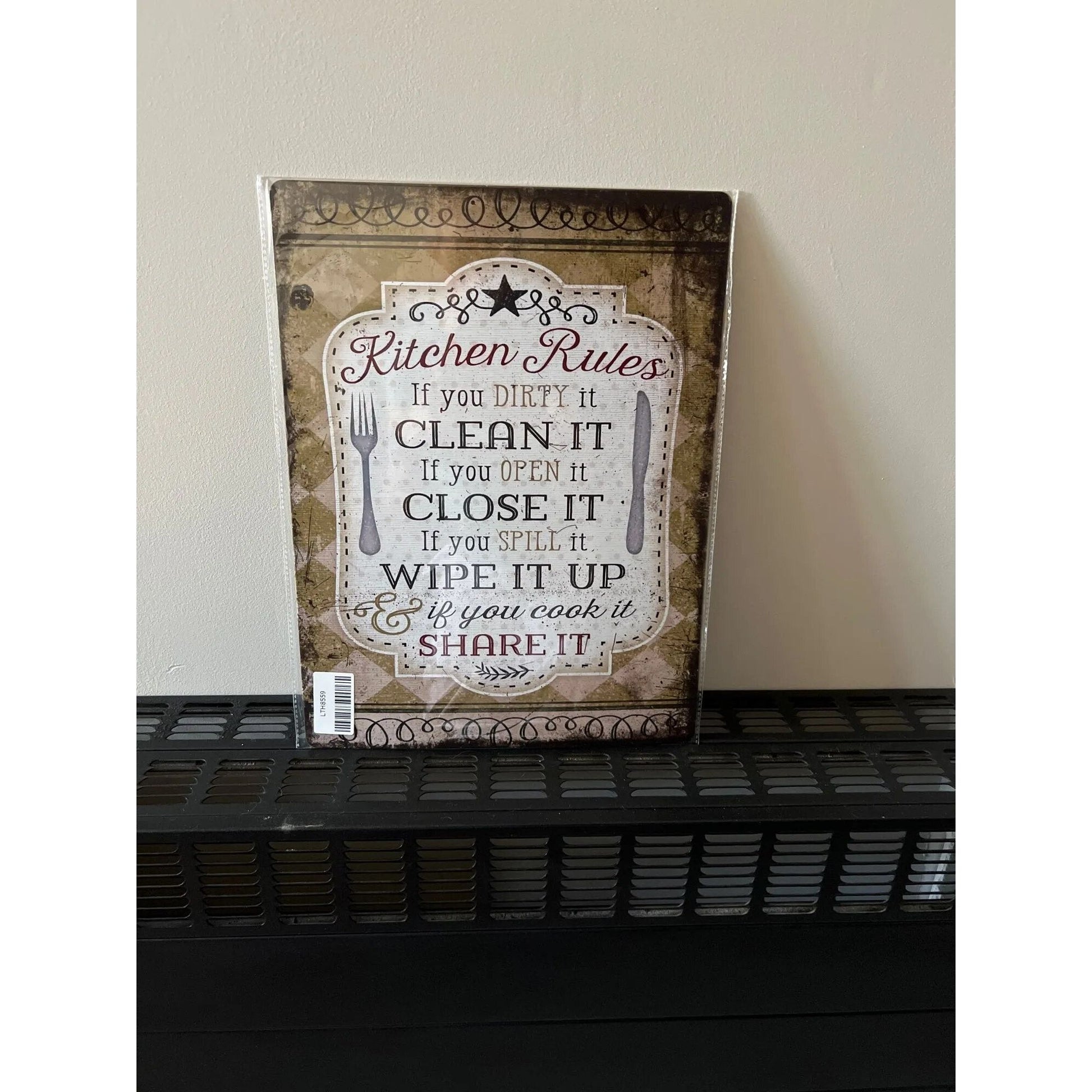 Decorative Wall Art Stickers Cafe Kitchen Dinner Poster Plate.