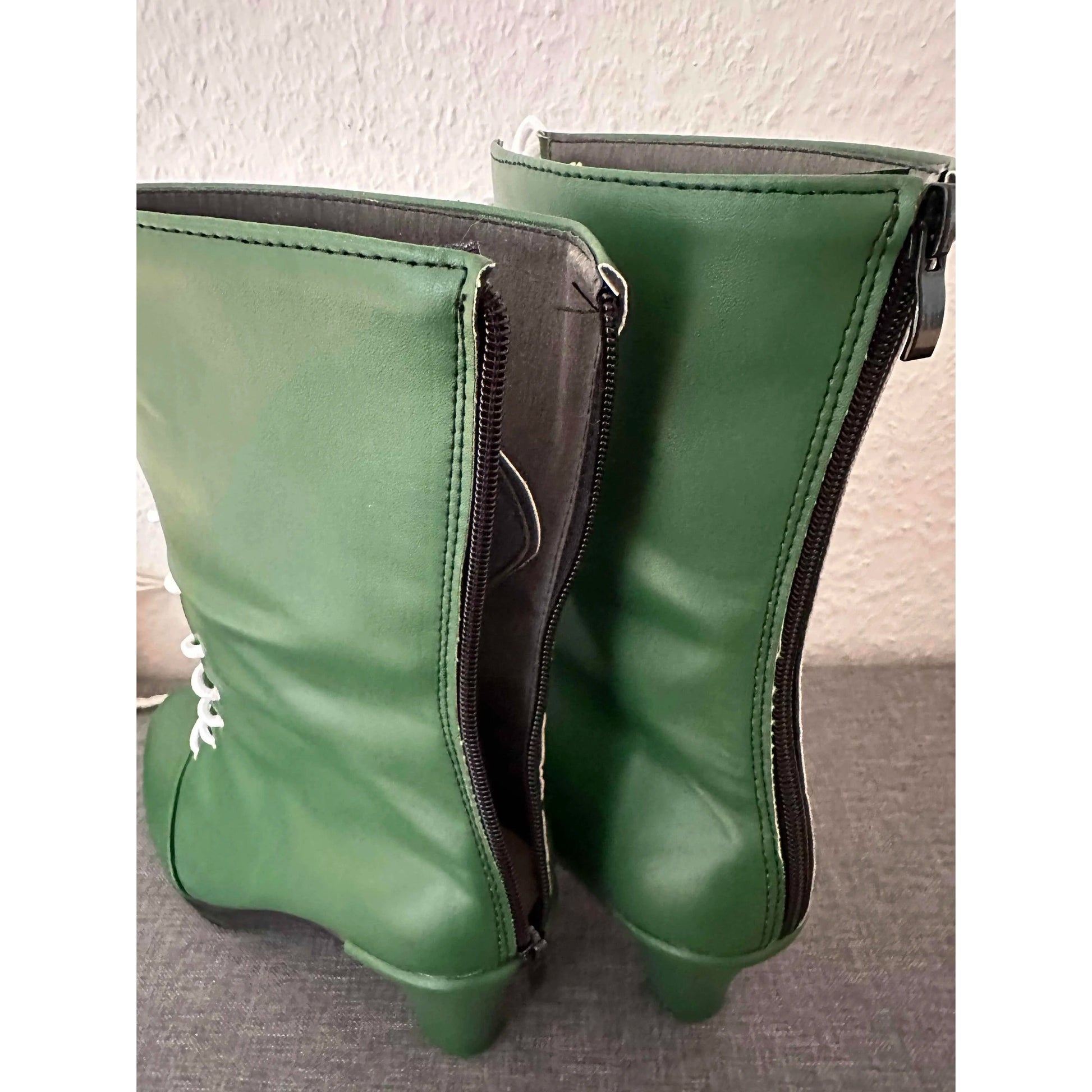 Makoto Kino unisex Shoes Cosplay green high heel.