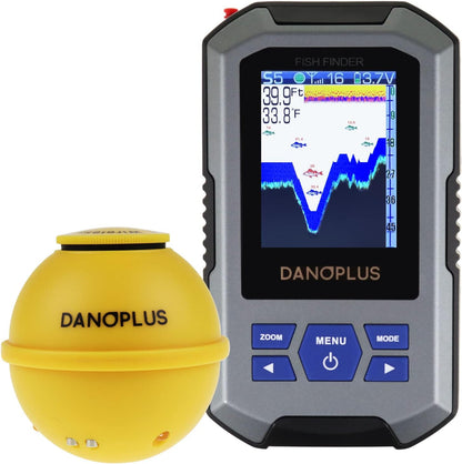 Wireless HD Fish Finder – Castable Sonar, 147ft Depth, Rechargeable & Portable