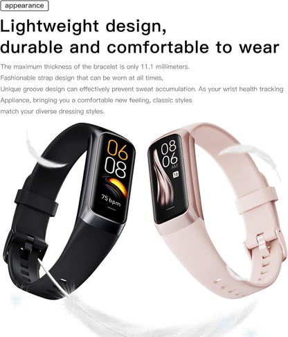 Stay Fit and Stylish with the C60 Slim Fitness Tracker - Heart Rate, Blood Pressure Monitor & 25 Sports Modes!