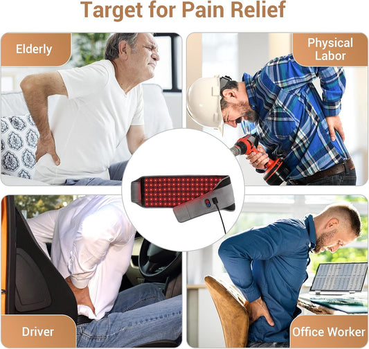 Infrared Red Light Therapy Belt for Pain Relief – 126 LEDs, 660nm & 850nm, FSA/HSA Eligible