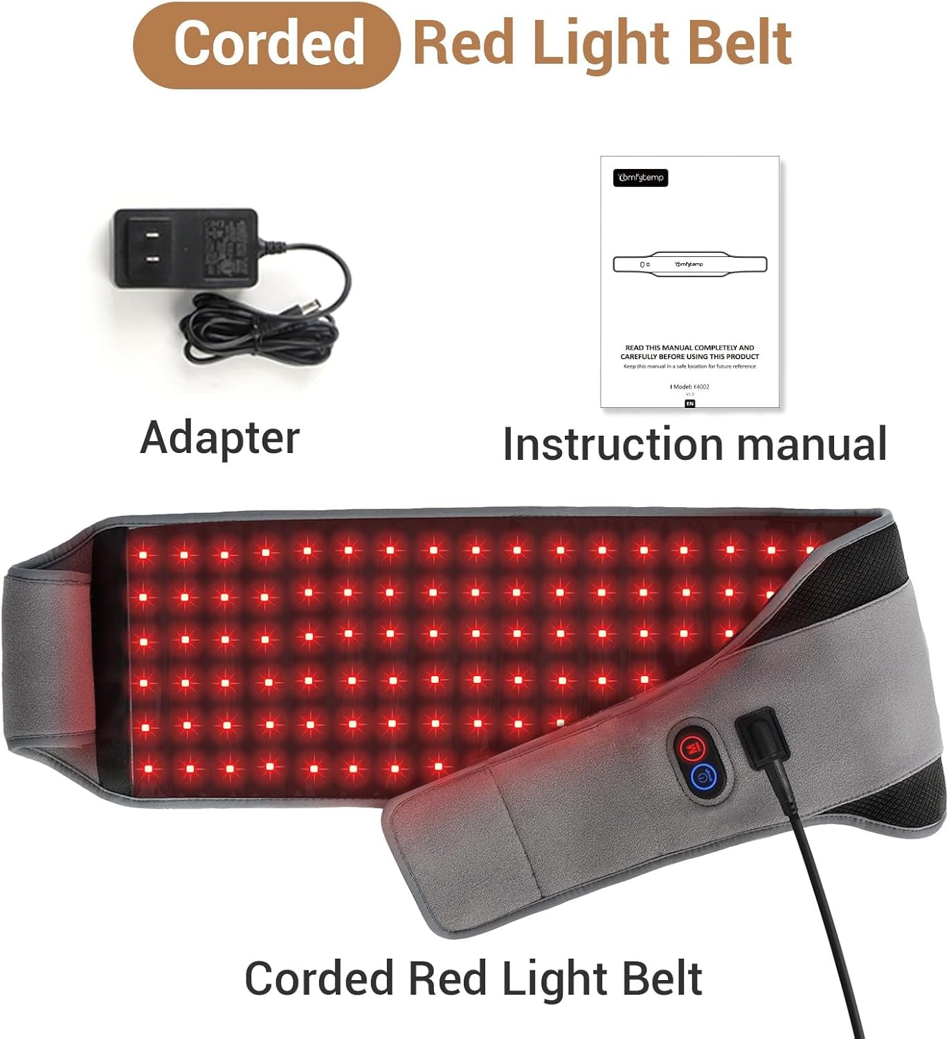 Infrared Red Light Therapy Belt for Pain Relief – 126 LEDs, 660nm & 850nm, FSA/HSA Eligible