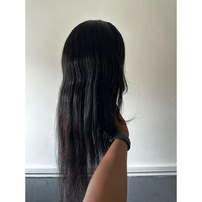 40 Inch lace front wigs human hair body wave lace closure wig.
