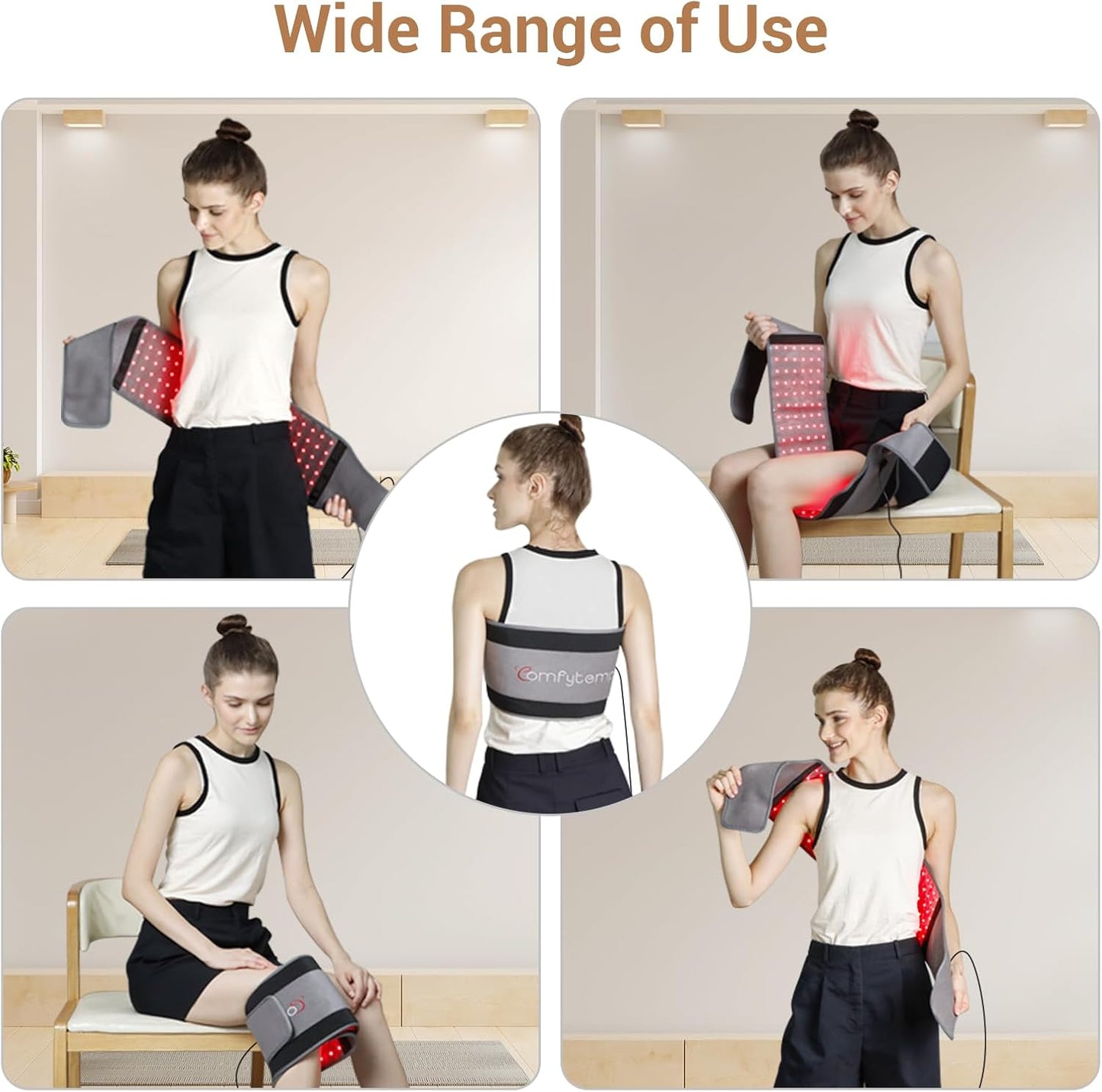 Infrared Red Light Therapy Belt for Pain Relief – 126 LEDs, 660nm & 850nm, FSA/HSA Eligible