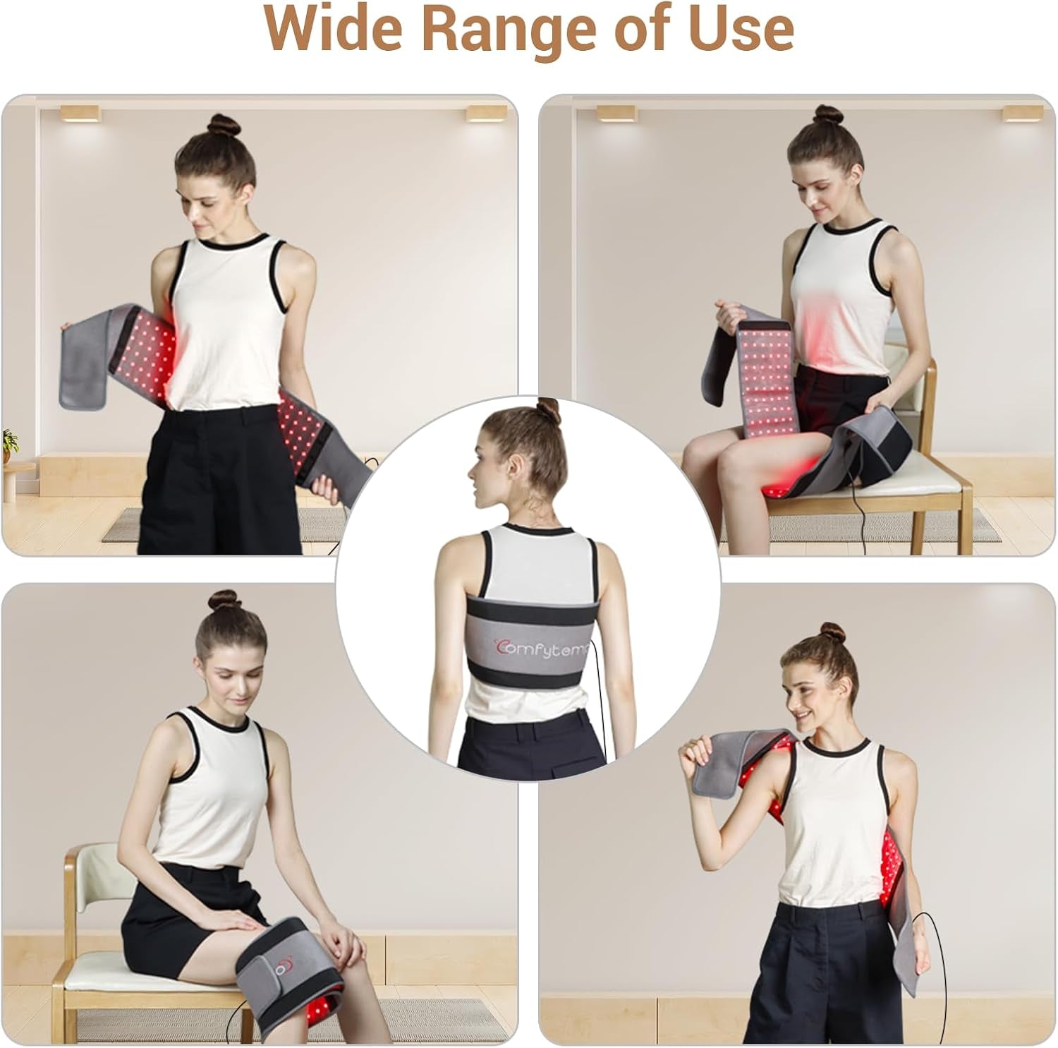 Infrared Red Light Therapy Belt for Pain Relief – 126 LEDs, 660nm & 850nm, FSA/HSA Eligible