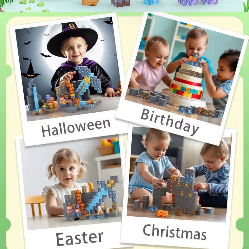 Unleash Creativity with 10-300PCS Magnetic Building Blocks - The Ultimate STEM Sensory Construction Set for Kids!