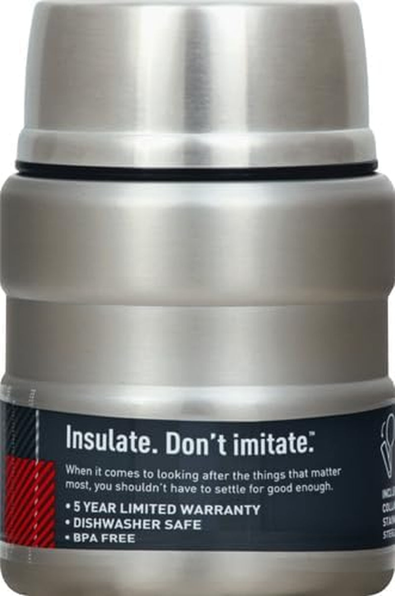 Stainless King Vacuum-Insulated Food Jar with Spoon, 16 Ounce, Matte Stainless Steel