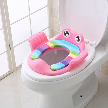 Adjustable Baby Toilet Seat for Children 1-6 Years - Soft PP Material, Non-Slip Stability