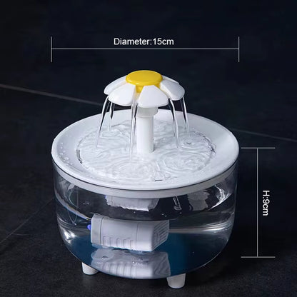 "1200mL USB Cat Water Fountain – Auto Filter, Quiet Recirculating Bowlp
