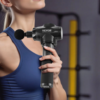 VEVOR Deep Tissue Massage Gun – 9 Speeds, 6 Heads, Rechargeable 24V for Pain Relief & Recoveryhealth