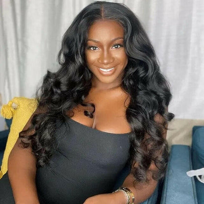 40 Inch lace front wigs human hair body wave lace closure wig.