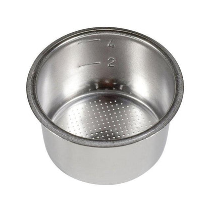 a metal pot with a spoon in it 
