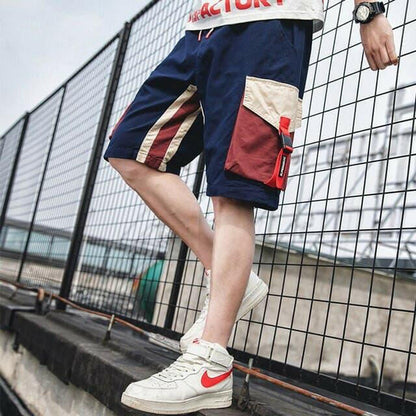 Casual Cargo Shorts Contrast Color Fashion Short