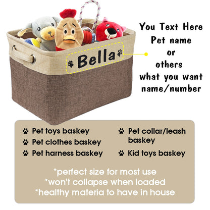 Insige customed dog toys storage bins.