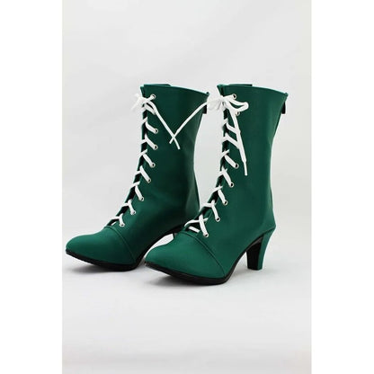 Makoto Kino unisex Shoes Cosplay green high heel.