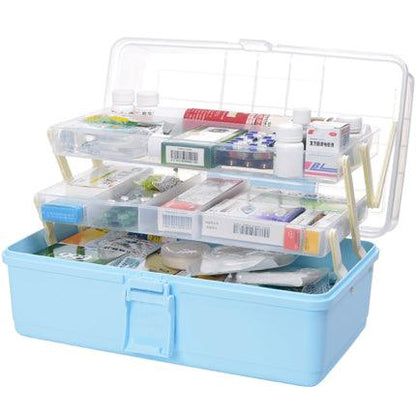 a plastic container filled with lots of items 