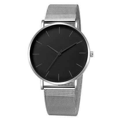 Simple Business Stainless Steel Mesh Belt Quartz Watch