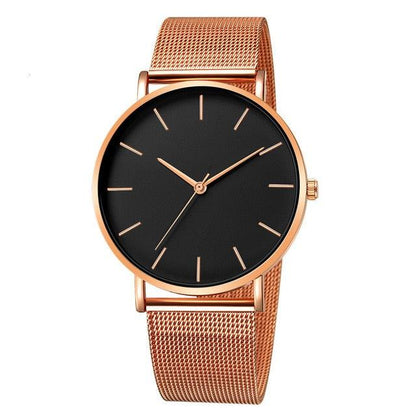 Simple Business Stainless Steel Mesh Belt Quartz Watch