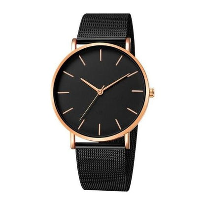 Simple Business Stainless Steel Mesh Belt Quartz Watch
