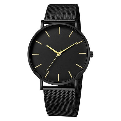 Simple Business Stainless Steel Mesh Belt Quartz Watch
