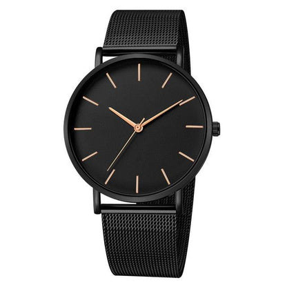 Simple Business Stainless Steel Mesh Belt Quartz Watch