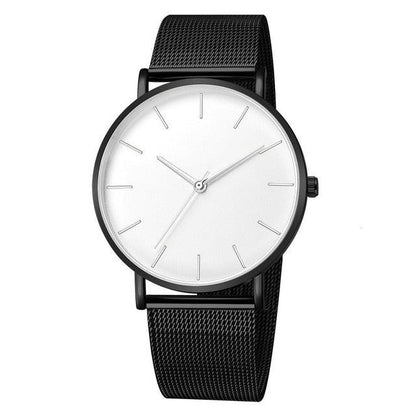 Simple Business Stainless Steel Mesh Belt Quartz Watch
