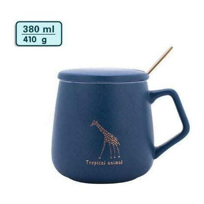 Mug with lid Spoon Travel Cup - Nakinsige