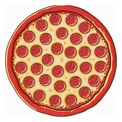a close up of a pizza on a plate 