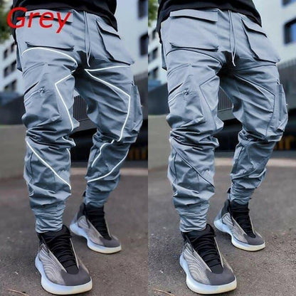 Reflective Stripe Cargo Pants - Nakinsige