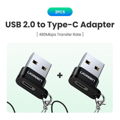 UGREEN USB C Adapter USB 3.0 2.0 Male to USB 3.1 Type C Female Type-C Adapter for Laptop Samsung Xiaomi 10 Earphone USB Adapter.