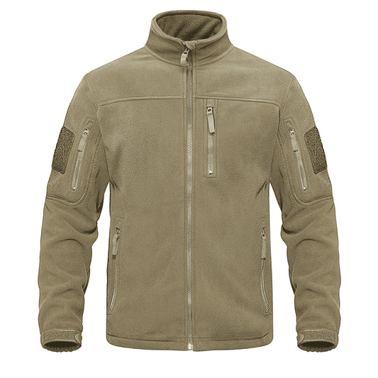 Green-fleece-thermal-warm-casual Tacvasen men's tactical jacket.