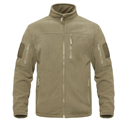 Green-fleece-thermal-warm-casual Tacvasen men's tactical jacket.