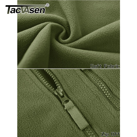 Green-fleece-thermal-warm-casual Tacvasen men's tactical jacket.