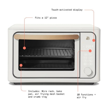 Beautiful 6-Slice TouchscreenAirFryer Toaster Oven by Drew Barrymoore.