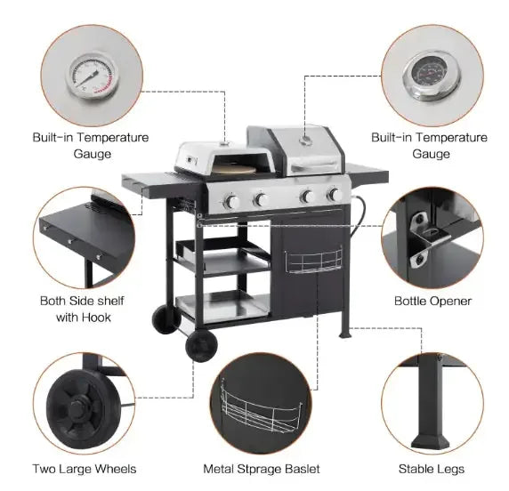 2-in-1 Grill and Griddle Station