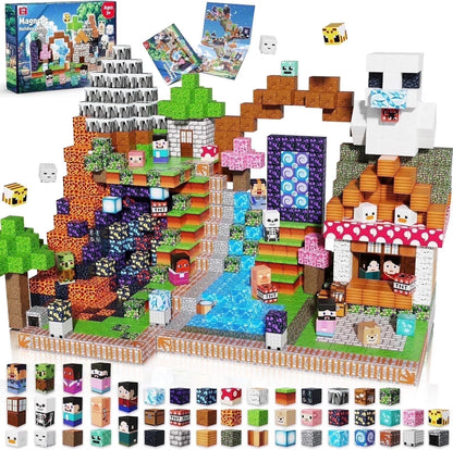 150Pcs Magnetic Blocks, Build an Adventure World, Stem-Certified Sensory Toys for Boys and Girls Ages 3+